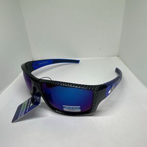 Arctic Blue Wrap Sunglasses Blue Mirror Lens UV400 Sport Style
